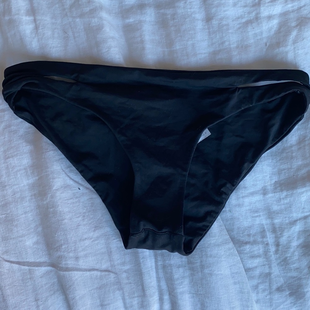 L SPACE BLACK BIKINI BOTTOM